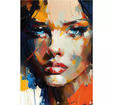 Adesivo per box doccia viso pittura colorata  - TenStickers