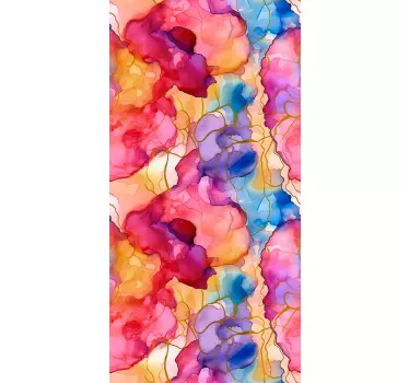 Adesivo per box doccia trama di marmo colorato - TenStickers