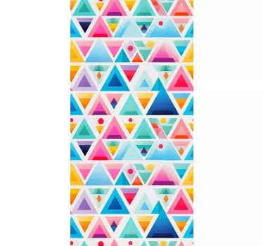 Adesivo per box doccia forme triangolari colorate - TenStickers