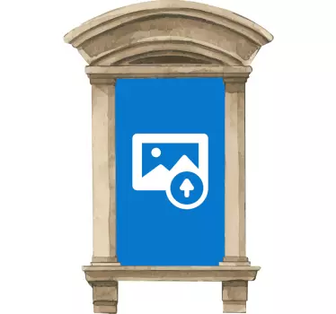 Adesivo illusione finestra classica finitura acquerello - TenStickers
