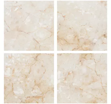 Adesivo effetto piastrella  marmo beige - TenStickers