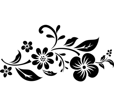 Adesivo per vetri fiori trasparenti - TenStickers