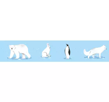 Greca adesiva animali artici - TenStickers