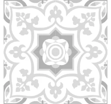 Adesivo bagno toni grigi piastrelle marocchine - TenStickers