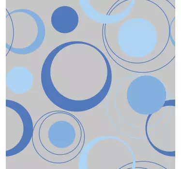 Adesivo per box doccia bolle blu minime - TenStickers