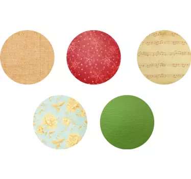 Adesivi circolari Natale - TenStickers
