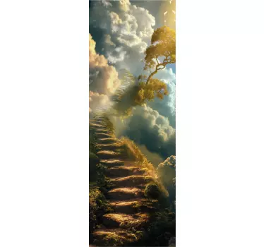 Adesivo per porta stairway to heaven - TenStickers