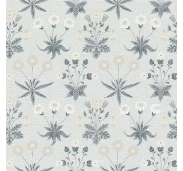 Adesivo per mobile motivo floreale blu pastello - TenStickers