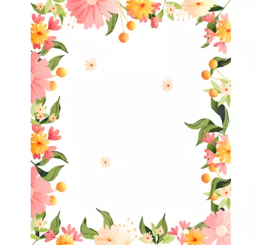Vetrofania per vetrine cornice primaverile - TenStickers