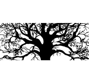Adesivo murale albero quadrato - TenStickers