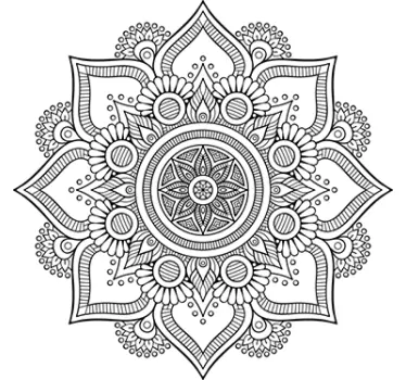 Adesivo mandala floreale - TenStickers