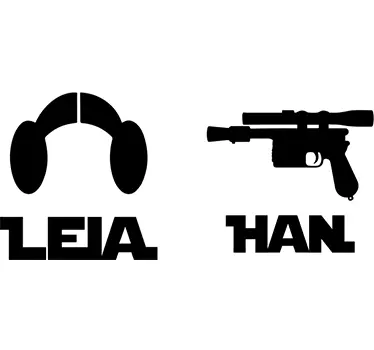 Adesivo Leia e Han - TenStickers