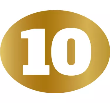 Adesivo per auto numeri d'oro - TenStickers
