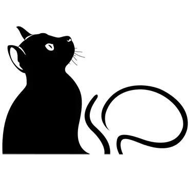 Adesivo per portatile gatto che osserva - TenStickers