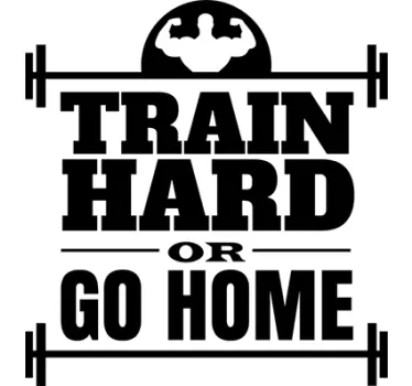 Sticker fitness train hard - TenStickers