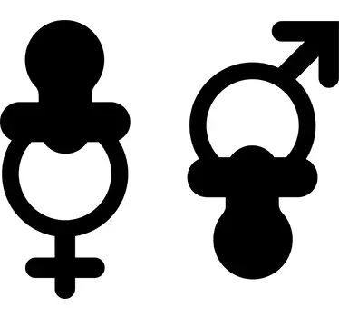 Adesivo murale ciuccio bimbo e bimba - TenStickers