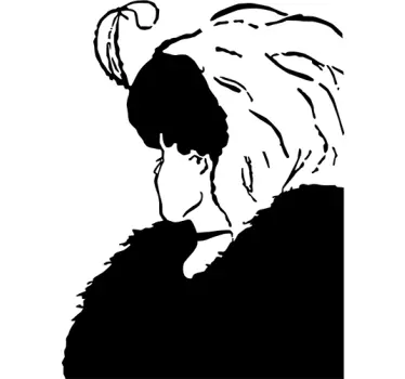 Adesivo decorativo donna anziana o giovane - TenStickers
