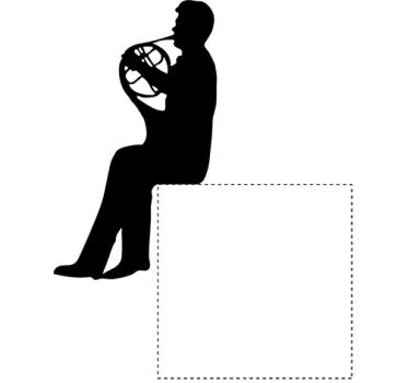 Adesivi interruttore uomo cornettista - TenStickers