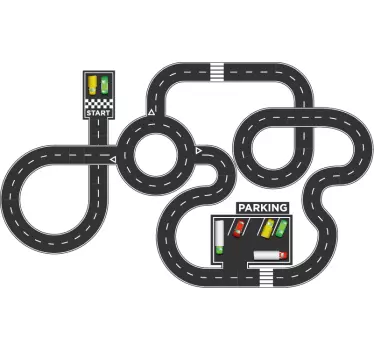 Adesivi murali circuito guida per bambini - TenStickers