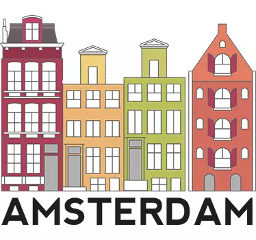 Adesivo Amsterdam Edifici - TenStickers