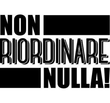 Adesivo armadio non riordinare - TenStickers