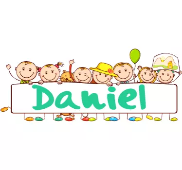 Adesivo bambini benvenuto con nome - TenStickers