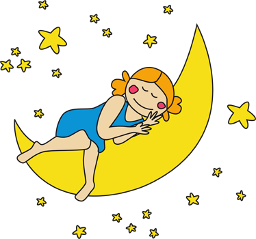 Adesivo bambini Bruna sulla luna - TenStickers