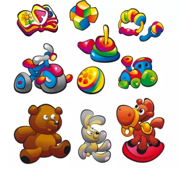 Adesivo bambini collezione giocattoli - TenStickers