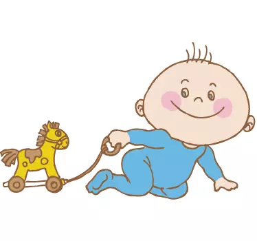 Adesivo bambini giocattolo cavallino - TenStickers