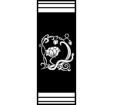 Adesivo box doccia fiori art nouveau - TenStickers
