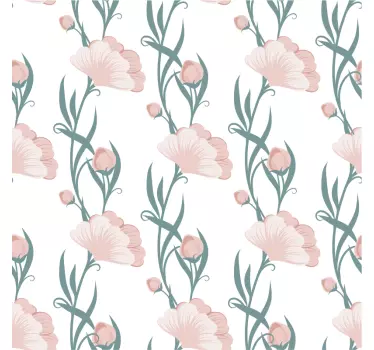 Adesivo box doccia fiori di papavero - TenStickers