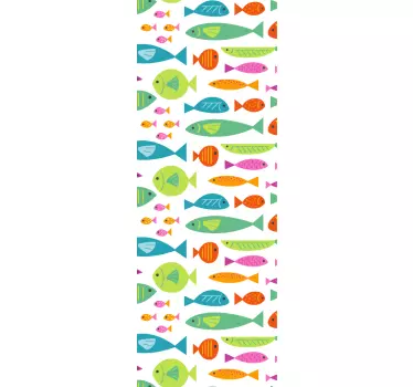 Adesivo box doccia pesci colorati - TenStickers