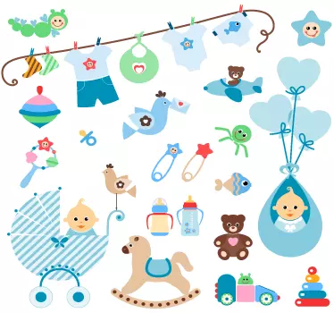 Adesivo cameretta collezione bebè - TenStickers