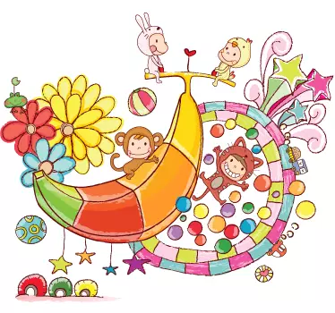 Adesivo cameretta festa in costume - TenStickers