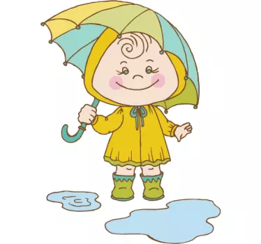 Adesivo cameretta giorno di pioggia - TenStickers