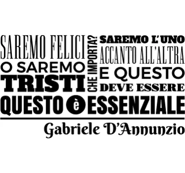 Adesivo citazione Gabriele D’Annunzio - TenStickers