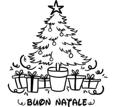 Adesivo decorativo albero di Natale - TenStickers