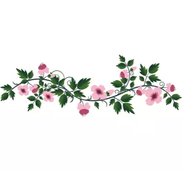Adesivo decorativo appendiabiti floreale - TenStickers