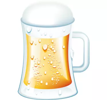 Adesivo per cucina boccale di birra - TenStickers