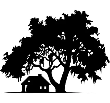 Adesivo decorativo casa e albero - TenStickers