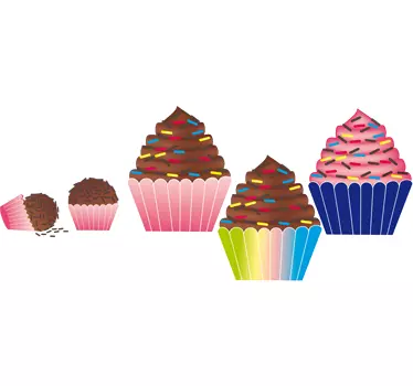 Adesivo decorativo cupcakes - TenStickers