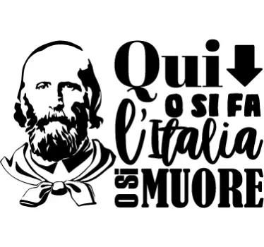 Adesivo decorativo Garibaldi citazione - TenStickers