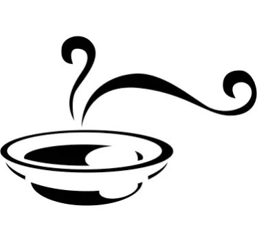 Adesivo decorativo piatto di minestra - TenStickers