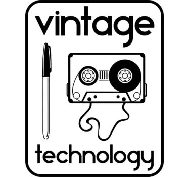 Adesivo decorativo tecnologia vintage - TenStickers