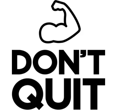 Adesivo fitness don't quit - TenStickers