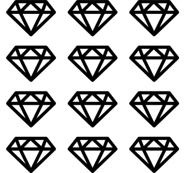 Adesivo geometrico disposizione del motivo a diamante - TenStickers