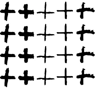 Adesivo geometrico motivi a croce audaci - TenStickers