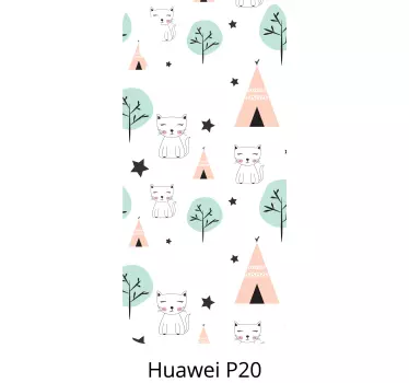 Adesivo Huawei adorabile modello di gatto - TenStickers