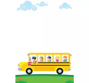Adesivo lavagna cancellabile scuolabus - TenStickers