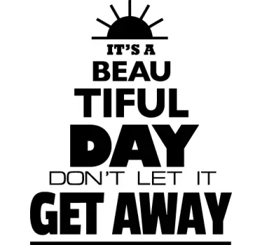 Adesivo murale Beautiful Day - TenStickers